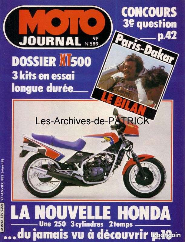 moto journal mvx 250mvx en 1983