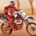 cyril neveu sur une honda xl600m au dakar